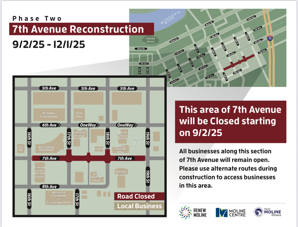 Map of road closures